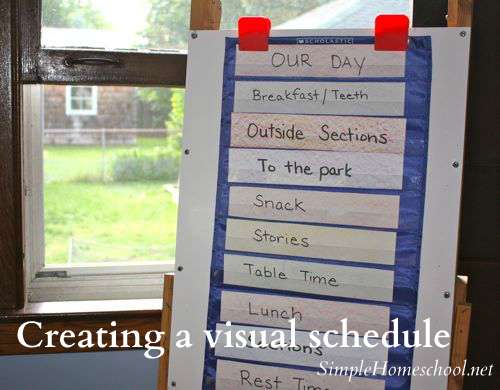 Creating a visual schedule for kids